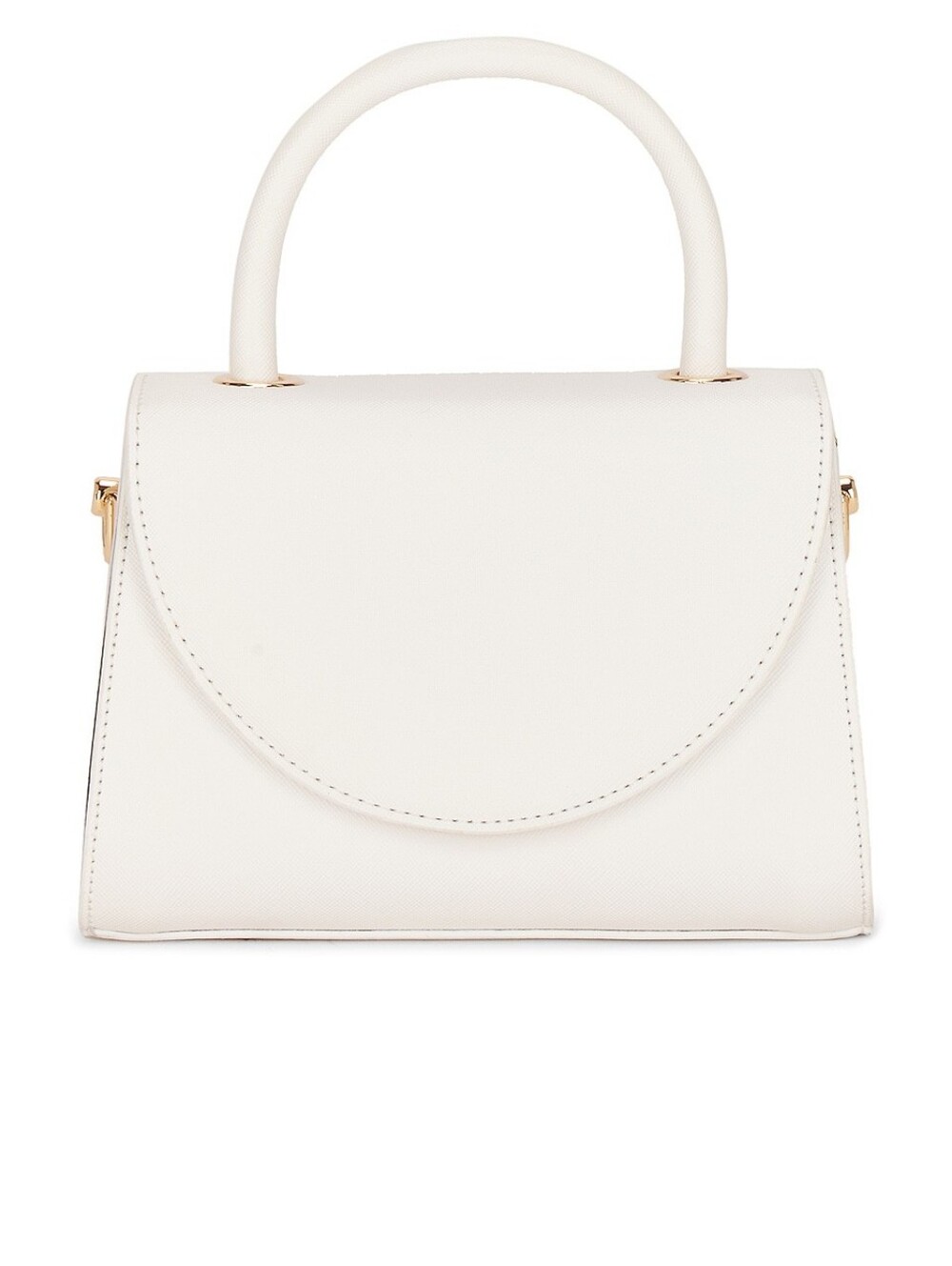 Top-Handle Structured Women's Handbag in White